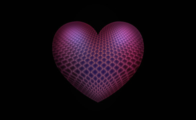 Heart shape Love symbol with Heart Shaped Disco Ball