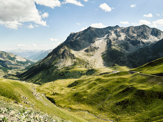 Fototapeta premium Col de Galibier Alpenstraße Frankreich