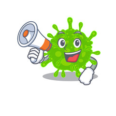 An icon of flaviviridae holding a megaphone