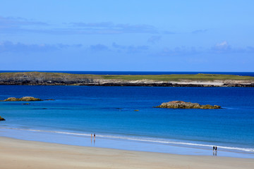 Durness -  (Scotland), UK - August 11, 2018: The beaches at Durness peninsula, Scotland, Highlands, United Kingdom