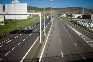 Landscape with not busy motorway