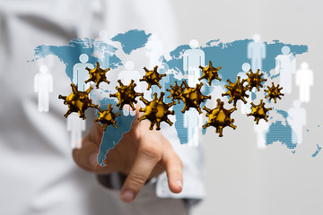 epidemic coronavirus 2019-nCoV, Novel Coronavirus Alert outbreak . Virus Covid 19-NCP. Spread of...