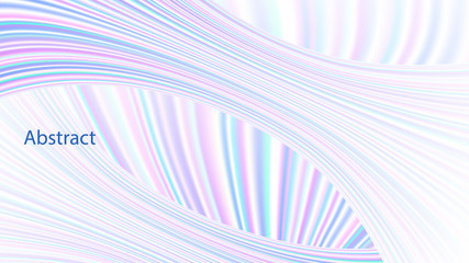 abstract rainbow magic fluid foil  line wave and copy space Vector