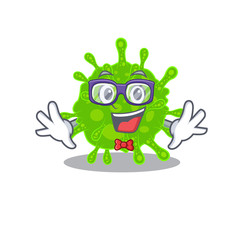 Super Funny Geek flaviviridae cartoon character design