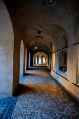 Arcade in The House at the Golden Horn, Prague.