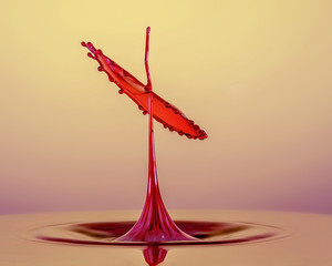 Liquid Drop Art Umbrella Slides Down The Sphere