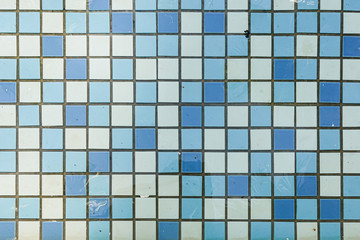 A swimming pool floor tiles on a sunlight