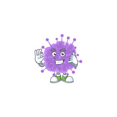 Call me funny gesture coronavirus influenza mascot cartoon design