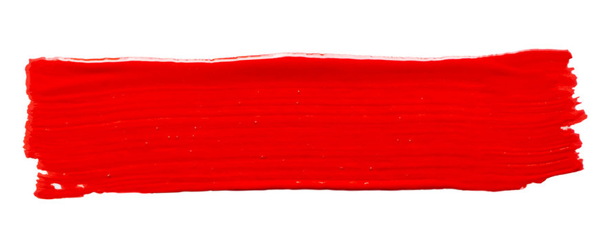 Vector red paint texture isolated on white - acrylic banner for Your design