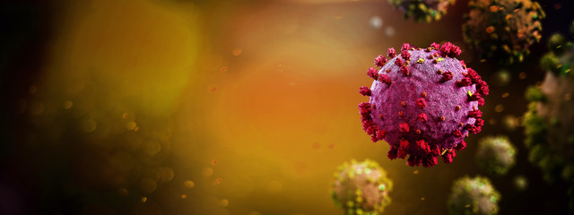Coronavirus Covid-19 background - 3d rendering