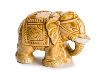 Porcelain miniature elephant sculpture