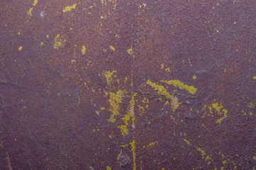 Old painted wall with cracked paint