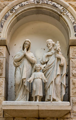 The chapel of the Holy Family built in one of the walls near the Basil of the Annunciation in Nazareth,