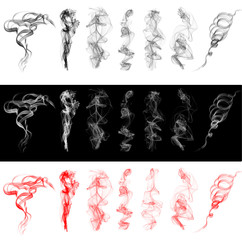 The smoke isolated on background