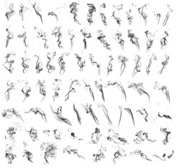 The smoke isolated on background