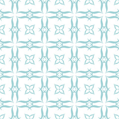 Fototapeta premium Floral seamless background. Blue pattern on white