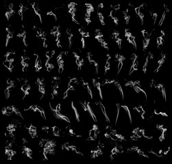 The smoke isolated on background