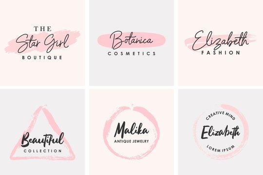 Feminine logo collection design template