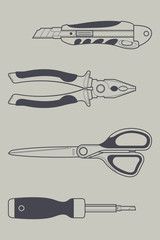 Set of craft tools