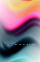 Abstract background - fluid color gradient waves, with dynamic motion line effect. Vector Illustration For Wallpaper, Banner, Background, Card, Book Illustration, landing page