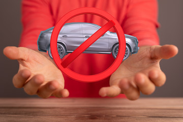 car free symbol 3d digital