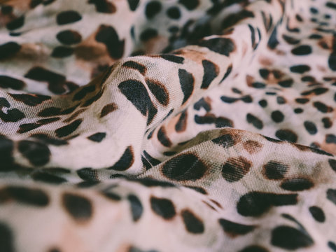 Close Up Of A Leopard Animal Print Fabric