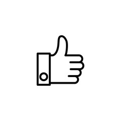 Like Icon in trendy flat style. Hand like. Thumb up. Love symbol. Social media sign. Seal of approval. OK sign. Like symbol for your web site design, logo, app, UI. Vector illustration, EPS10