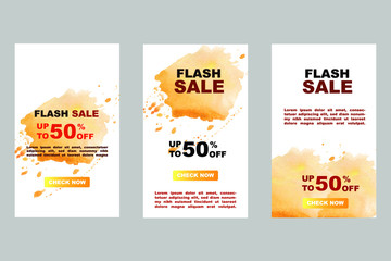 Obraz premium Vector Modern Fluid For Big Sale Banners Design. Discount Banner Promotion Template. Special offer and sale banner discount up to 50% template design with editable text.