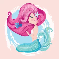 Lovely mermaid illustrations, kids fashion artworks, wallpapers, birthday and greeting card graphics.