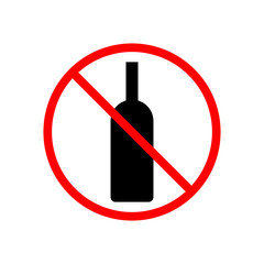 No alcohol icon on white background. EPS 10