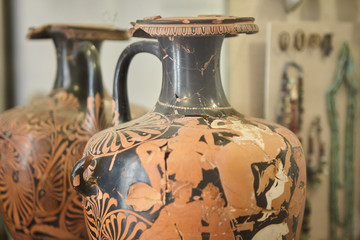 Ancient Greek jugs and amphorae.