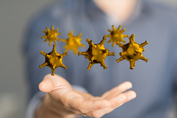 Coronavirus abstract background. Medical Genetics Bacteriological Microorganism..