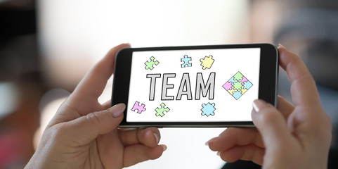 Team concept on a smartphone