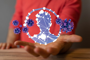 Corona Virus - Microbiology And Virology Concept - 3d Rendering.