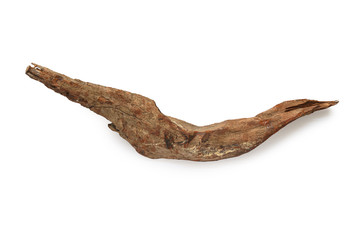 Log of Dalbergia cochinchinensis isolated on the white background