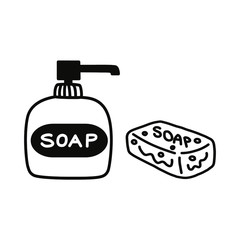 Detergents. Antiseptic. Hand soap. Simple vector illustration.