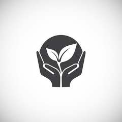 Seed related icon on background for graphic and web design. Creative illustration concept symbol for web or mobile app