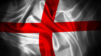 Fototapeta premium Close up waving flag of England. National England flag.