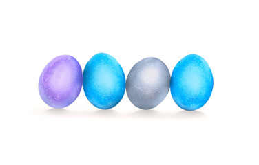 Beautiful Easter eggs on white background