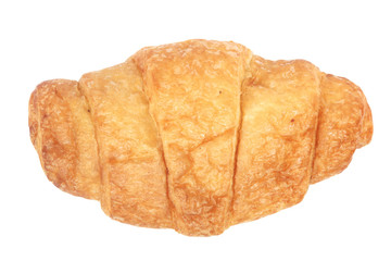 croissant isolated on white background. close-up photography.