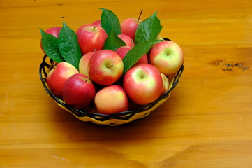 New Zealand apple on wooden background
