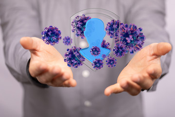 Corona Virus - Microbiology And Virology Concept - 3d Rendering.