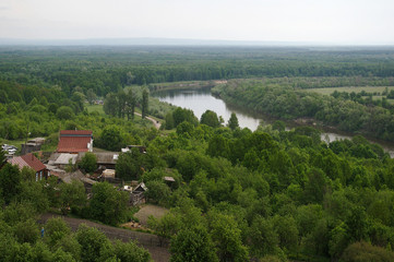 Mountain view of the Sura river