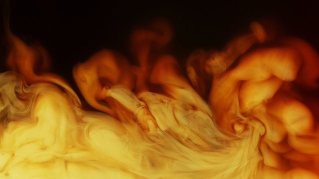 Detail of milk mixing in coffee drink