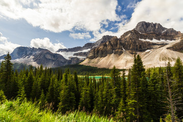 The Rocky Mountains. Crowfoot Glacier & Crowfoot Mountain Banff National Park, Alberta, Canada 