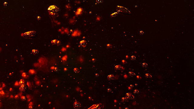 Detail of cola drink with bubbles