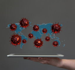 virus. Novel, people  Concept  quarantine.