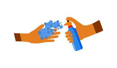 Hand washing with soap against virus disease