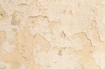 Abwaschbare Fototapete Alte schmutzige strukturierte Wand Alte rissige und abgezogene Wand mit abblätterndem Stuck