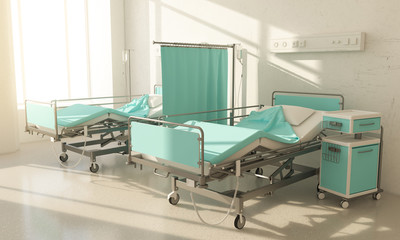 hospital room two beds